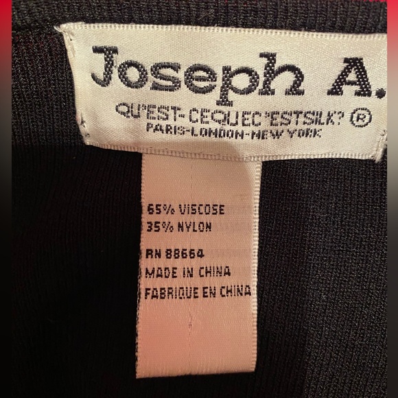 Joseph A. Black pullover top w/beaded neckline - Picture 4 of 5